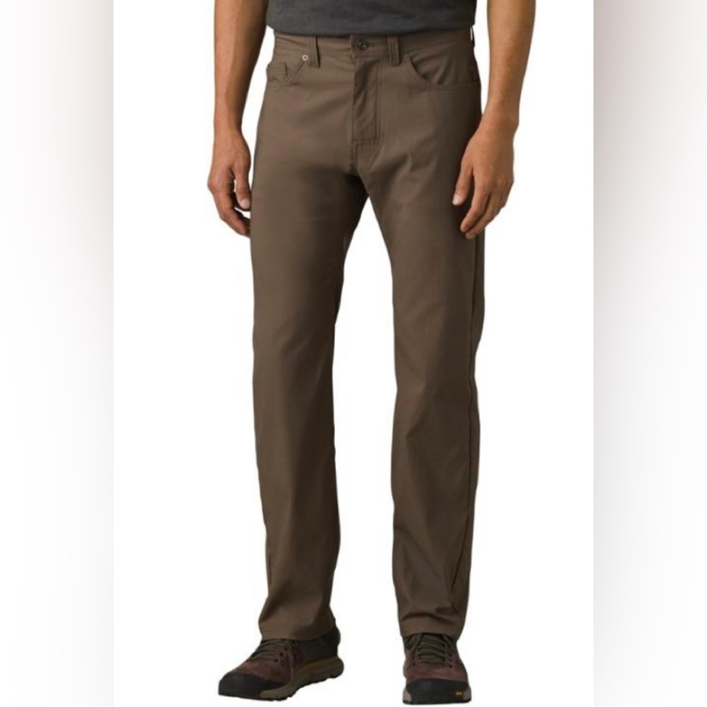 prAna Men's Brion Pant coffee bean waist 40” Length 32” slim fit UPF 50 NWT